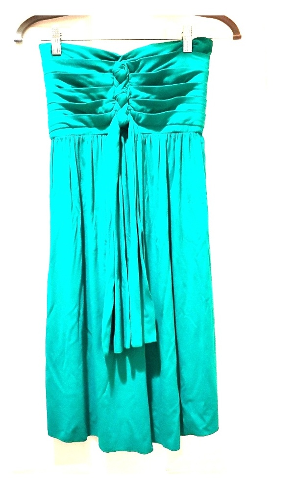 Strapless Green Cocktail Dress